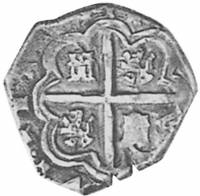 (№1651km134.2) Монета Испания 1651 год 8 Reales (Куэнка с - ка)