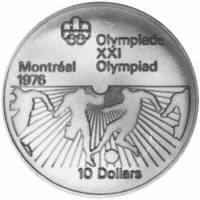 () Монета Канада 1976 год 10 долларов ""   AU