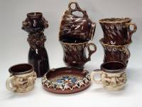 Чашки чайные кофейные Ваза Пепельница керамика (8 предметов)