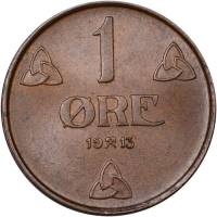 (№1908km367) Монета Норвегия 1908 год 1 Oslash;re