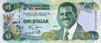  Банкнота Багамские острова Багамы 2001 год 1     UNC