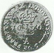 (№1670) Монета Французские колонии 1670 год 2 Deniers