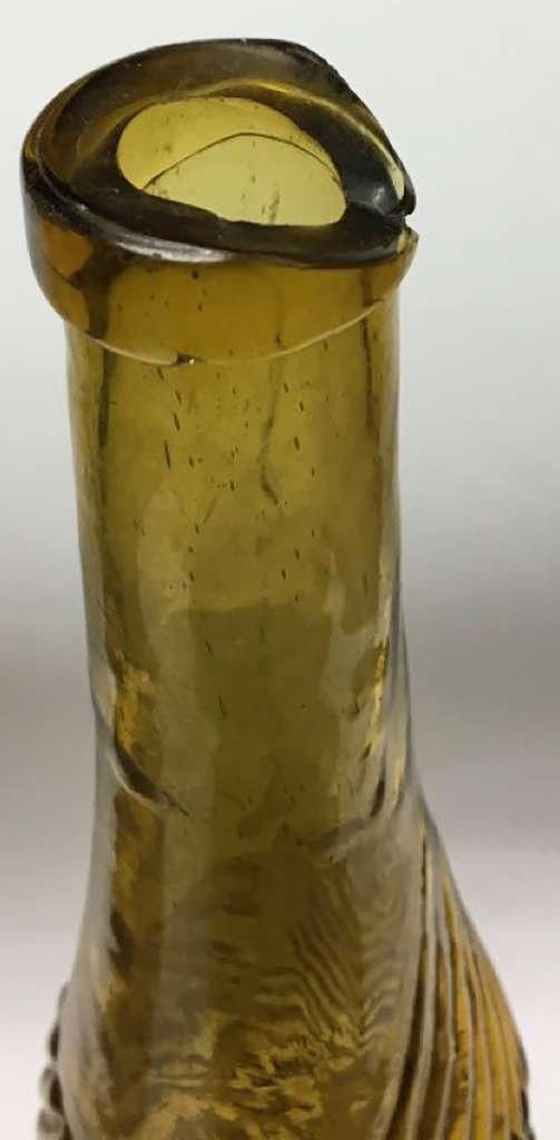 Бутылка &quot;Бавария&quot;, цветное стекло, СПб, 19 век, 33,5 см. (сост. на фото)