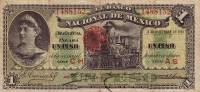 () Банкнота Мексика 1913 год 1  ""   UNC