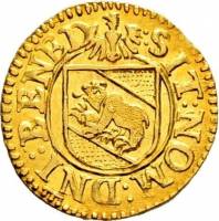 (№1601km6(bern)) Монета Швейцария 1601 год frac12; Ducat (Торговля чекана)