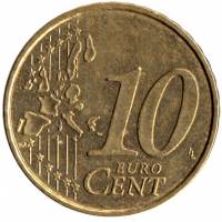 (2008) Монета Греция 2008 год 10 центов  2. Новая карта ЕС Северное золото  VF