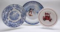 Тарелки сервировочные декоративные столовые 3 шт Снеговик Новый год