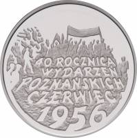 (1996) Монета Польша 1996 год 10 злотых "Протесты в Познани. 40 лет"  Серебро Ag 925  PROOF