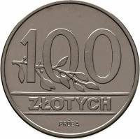 () Монета Польша 1990 год 100  ""    AU