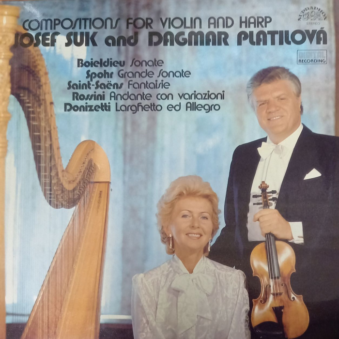 Пластинка виниловая &quot;J. Suk, D. Platilova. compositions for violia and harp&quot; Supraphon 300 мм. (Сост