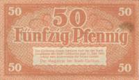 (№2017) Банкнота Германия (Без даты) 50 Pfennig"