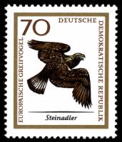 (1965-072) Марка Германия (ГДР) "Беркут"    Хищные птицы II Θ