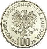() Монета Польша 1978 год 100 злотых ""  Биметалл (Серебро - Ниобиум)  UNC