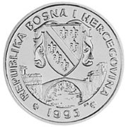 (№1993km6) Монета Босния и Герцеговина 1993 год 10,000 Dinara (Сохранить Серии Планеты - Тираннозавр