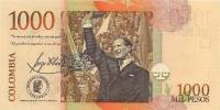 (,) Банкнота Колумбия 2007 год 1 000 песо "Хорхе Эльесер Гайтан"   UNC