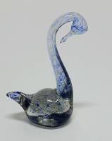 Стеклянный сувенир "Лебедь", 8 см., СССР (сост. на фото)
