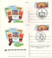 1978-062 Почтовая карточка СССР XXII Летняя олимпиада Москва 1980 Музеи  2 шт ,  Разн виды гашения