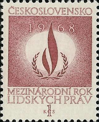 (1968-86) Марка Чехословакия "Эмблема"    Год прав человека III &Theta;