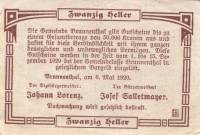 (№1920) Банкнота Австрия 1920 год "20 Heller"