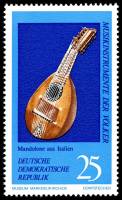 (1971-083) Марка Германия (ГДР) "Мандолина"    Музыкальные инструменты II Θ