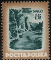(1953-039) Марка Польша "Река Дунаец в горах Пенинах"   Природные курорты II Θ