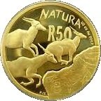 (№2007km432) Монета Южная Африка 2007 год 50 Rand (Натура - три эланд работает правильно)