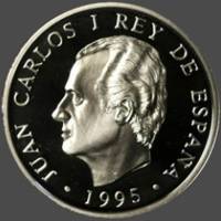 () Монета Испания 1995 год 2000 песет ""  Биметалл (Серебро - Ниобиум)  UNC