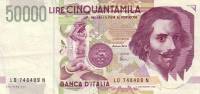  Банкнота Италия 1997 год 50 000     UNC