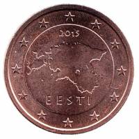 (2015) Монета Эстония 2015 год 2 евроцента   Сталь, покрытая медью  UNC