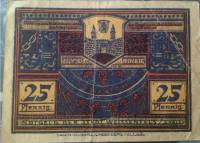 (№1921) Банкнота Германия 1921 год "25 Pfennig"