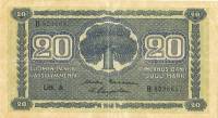 (1945 Litt A) Банкнота Финляндия 1945 год 20 марок    UNC