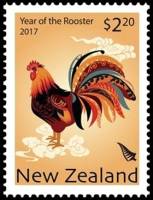 Марка из набора Новая Зеландия 2017 год "Петух", Гашеная