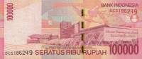 (,) Банкнота Индонезия 2007 год 100 000 рупий    UNC