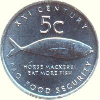 (№1999km16) Монета Намибия 1999 год 5 Cents (Ф. А. О.)