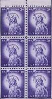Лист марок США 1954 год "Статуя свободы 1875 острове свободы в Нью-Йорке", Гашеный