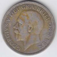 (1927) Монета Великобритания 1927 год 1 шиллинг "Георг V"  Серебро Ag 500  XF
