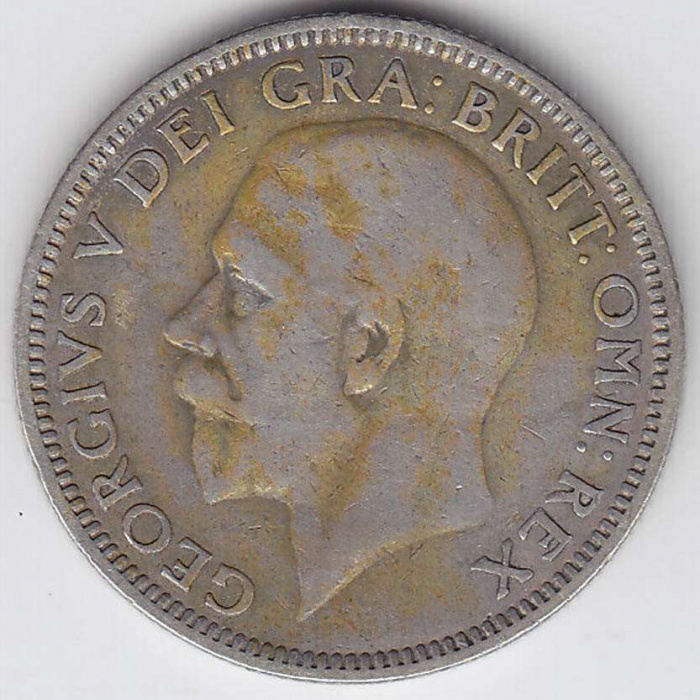 (1927) Монета Великобритания 1927 год 1 шиллинг &quot;Георг V&quot;  Серебро Ag 500  XF