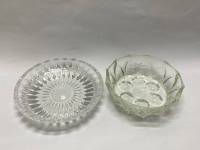 Набор хрусталя 2 предмета салатник и блюдо (состояние на фото)