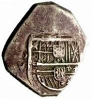 (№1628km29.2) Монета Испания 1628 год 2 Reales (Мадрид МД - в,Би,М,Б,А)