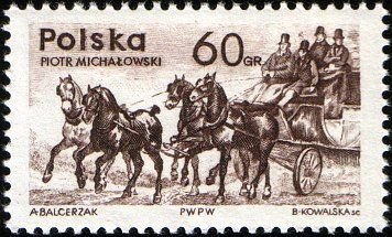 (1965-060) Марка Польша &quot;Дилижанс&quot; , III Θ