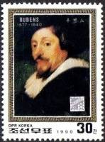 (1990-039) Марка Северная Корея "Рубенс"   Международная выставка почтвых марок БЕЛЬГИКА, 1990, Брюс