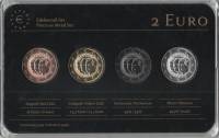 (2011, 4 м. по 2 Евро) Набор монет Люксембург 2011 год "Великий герцог Жан. 50 лет титулу" В разных 