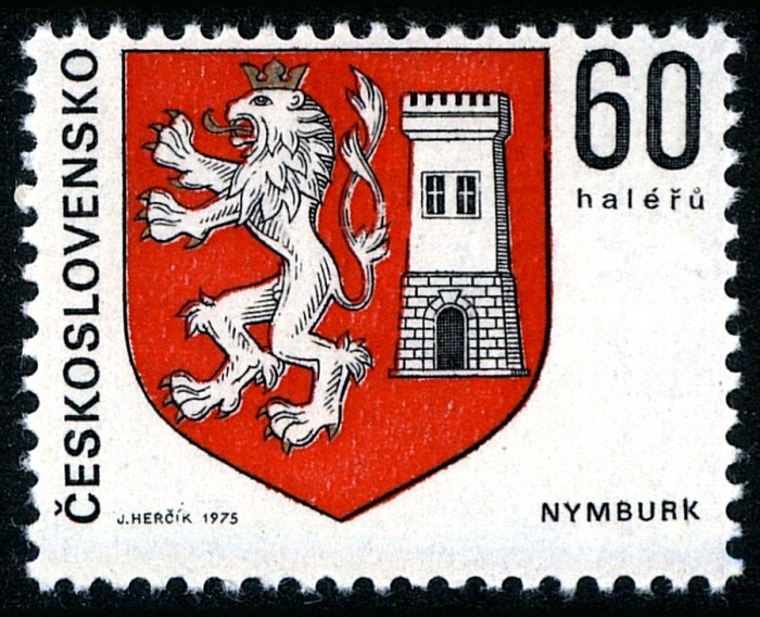 (1975-015) Марка Чехословакия &quot;Лев на гербе&quot;    Гербы чехословацких городов III Θ