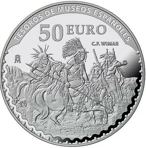 (№2017) Монета Испания 2017 год 50 Euro (Хоппер - Вимар)