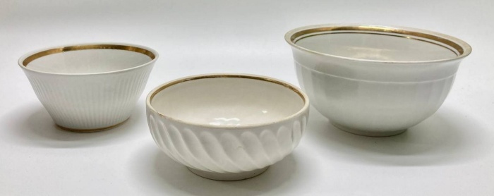 Салатник + 2 пиалы, ЛОЗ, позолота