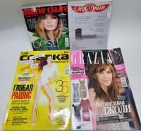 Набор журналов (4 шт) Собака Grazia 2010 2011 2012 Marie Claire Всемирный следопыт Москва Мягкая обл