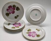 Тарелки десертные 6 штук Коростень фарфор ГДР Кольдиц диаметр 18,5 см 