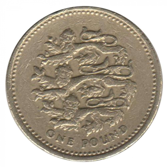 (1997) Монета Великобритания 1997 год 1 фунт &quot;Герб Плантагенетов&quot;  Латунь  VF