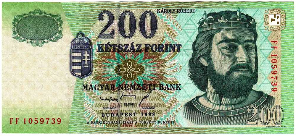 () Банкнота Венгрия 1998 год 200  &quot;&quot;   XF