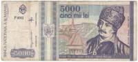 (,) Банкнота Румыния 1993 год 5 000 лей "Аврам Янку"   VF